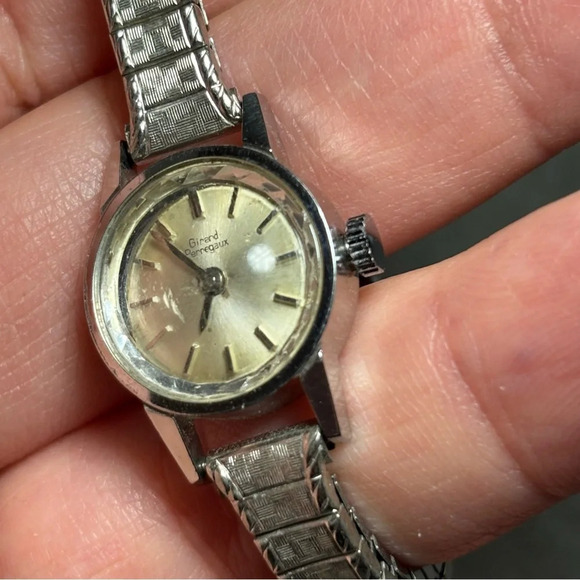 vintage girard perregaux Ladies Cocktail Mechanical Wind Up Watch Working - Picture 2 of 13